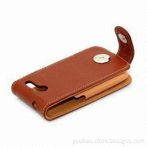Genuine Leather Mobile Phone Case for HTC Desire, with Perfect Design and Exquisite Suture